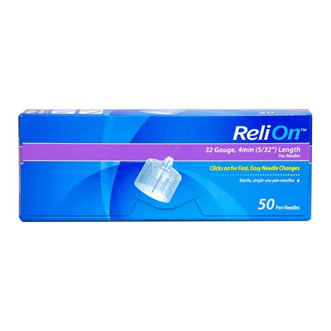 The most common days supply are for 30 and 90 days. . Relion syringes 31 gauge 6mm
